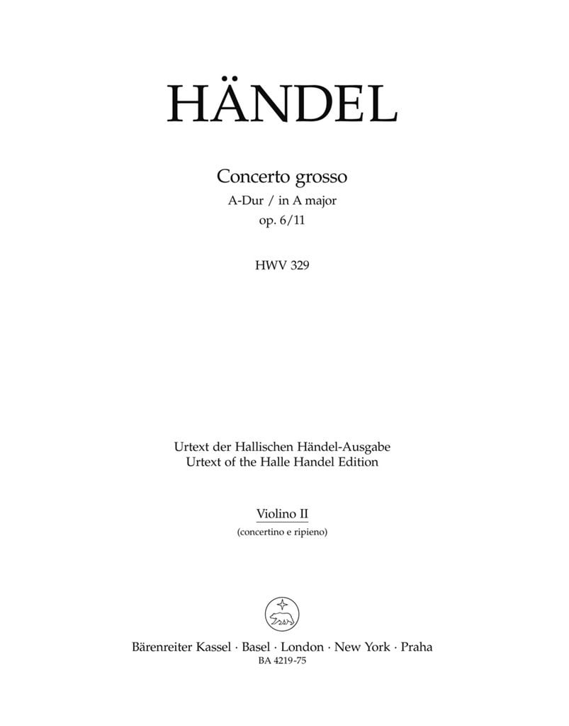 Concerto grosso in A major Op.6/11 (HWV 329)